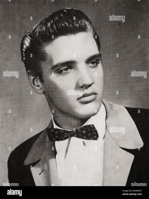 Elvis Presley black and white portrait photograph, Circa 1954-1955 ...