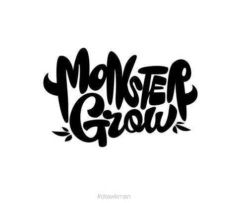 Monster Grow cartoon logo design #drawkman #cartoon #logo #design # ...