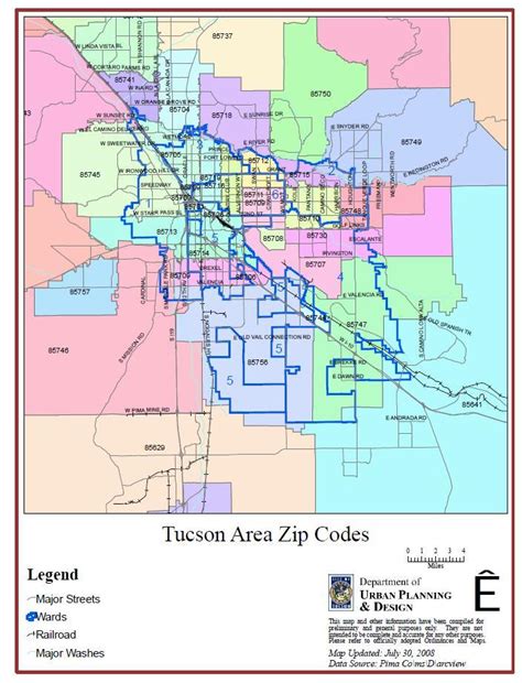 Tucson Zip Code Map for Tucson Area Communities