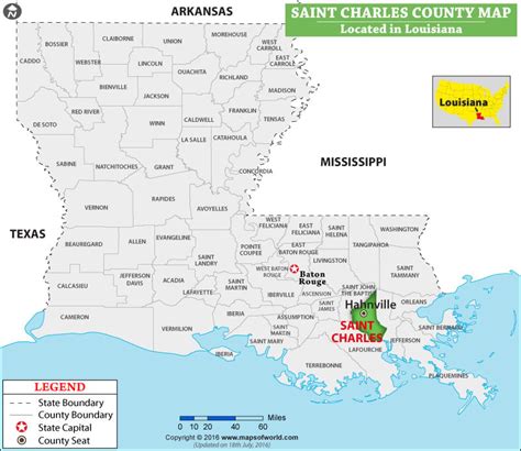 St Charles Parish Map, Louisiana