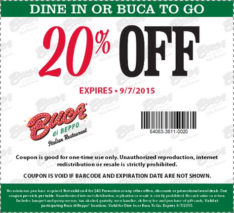 Buca di Beppo September 2021 Coupons and Promo Codes 🛒