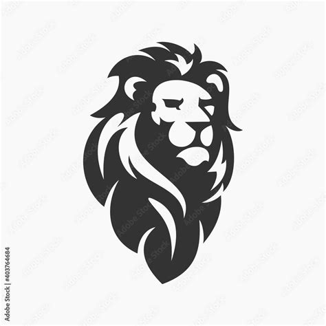 lion silhouette vector illustration template Stock Vector | Adobe Stock