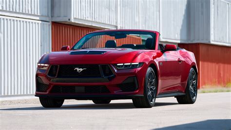 Red 2024 Ford Mustang GT Convertible Car 4K 5K HD Cars Wallpapers | HD Wallpapers | ID #111899