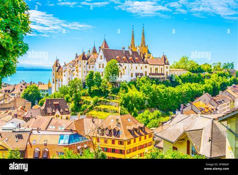 Neuchatel castle in Switzerland Stock Photo - Alamy