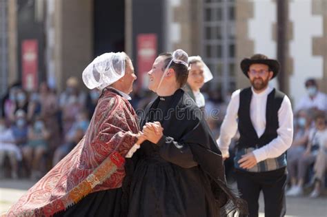 Breton Dancers in Traditional Costumes Editorial Image - Image of ...