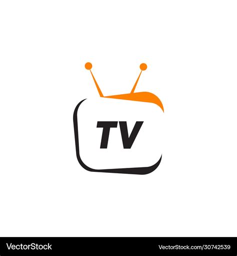 Tv or television channel logo design template Vector Image