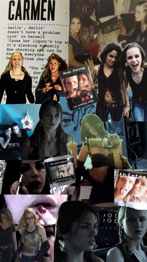 Grunge Aesthetic Moodboard inspired by Carmen from the movie Thirteen