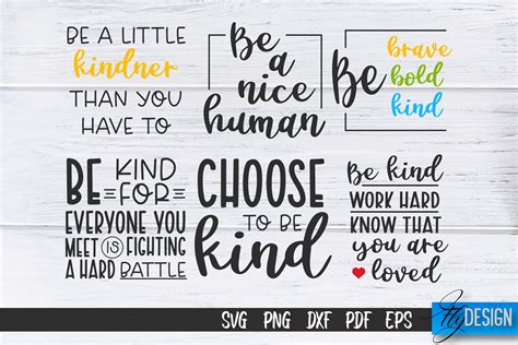 Be Kind SVG | Kindness Quotes SVG | Happy Design v.1 By Fly Design | TheHungryJPEG