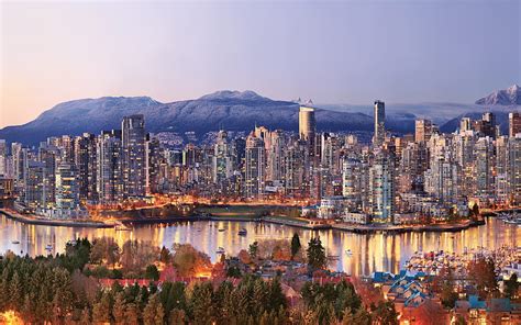 Vancouver Canada, cityscape, skyscrapers, evening, HD wallpaper | Peakpx