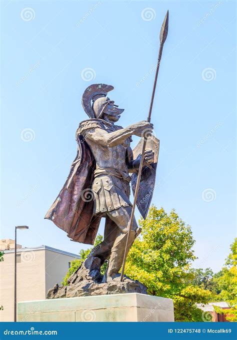 Troy University Montgomery Trojan Soldier Statue: Editorial Stock Photo - Image of statue, spear ...