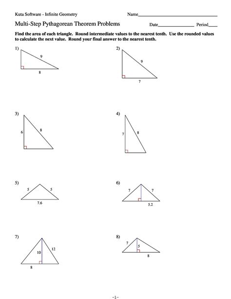 Free Pythagorean Theorem Worksheets