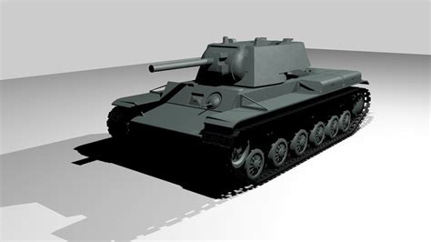 KV-1 Tank model free 3D model | CGTrader