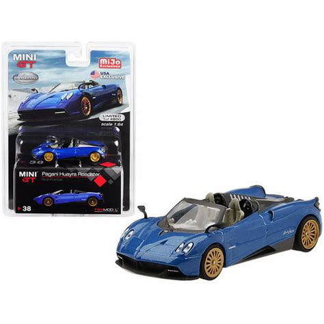 Pagani Huayra Roadster, Blue Francia - Mini GT MGT00038-MJ - 1/64 scale Diecast Model Toy Car ...