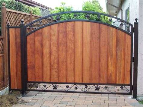 Gates » V & M Iron works inc. in the San Jose Bay Area | Iron gates, Door gate design, Wooden gates