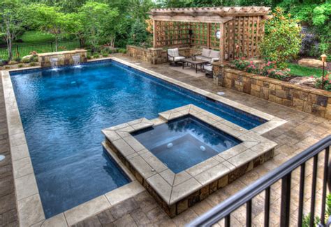 Leawood Gunite Pool/Spa Combo - Traditional - Pool - Kansas City - by Swim Things