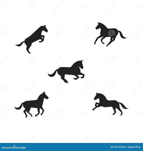 Walking Horse Silhouette Vector Stock Illustration - Illustration of ...