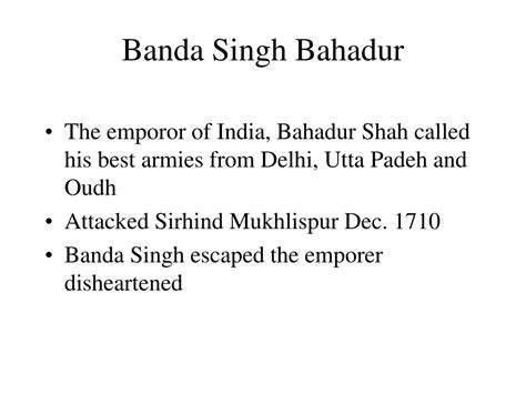 PPT - Banda Singh Bahadur PowerPoint Presentation, free download - ID ...