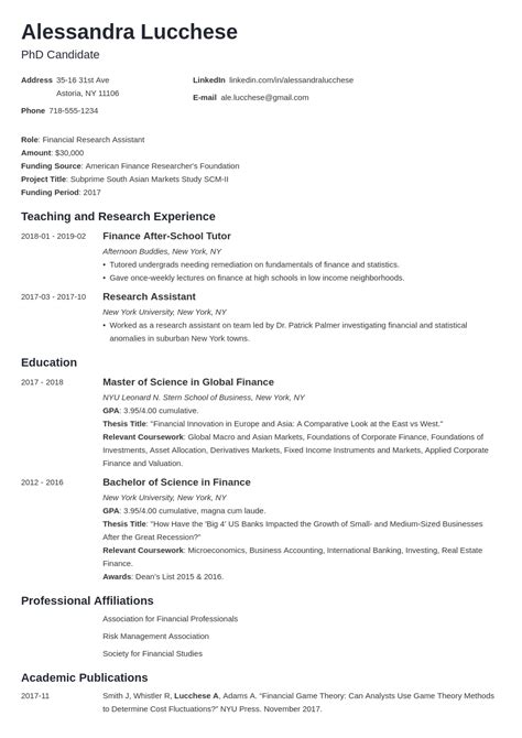 Grad School Resume Examples + Template for 2024