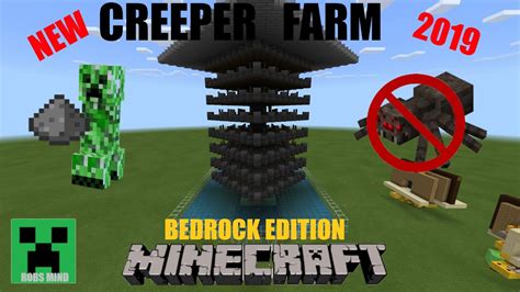 Minecraft Creeper Farm (Bedrock Edition) WORKS 1.14 - YouTube