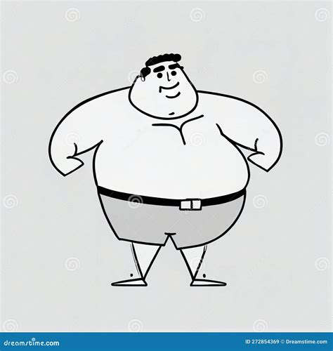 Chubby, Plump, Fat, Obese, Plus Size Vector Woman Or Girl Lineart. Love ...