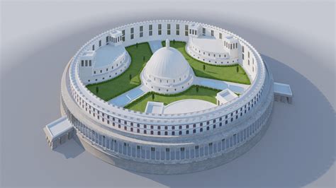 Parliament of India - Parlamento de India 3D Model $199 - .max - Free3D