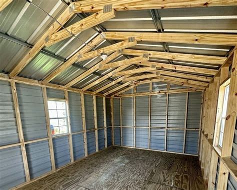 interior of 10×20 shed probuilt structures robin shed central florida ...