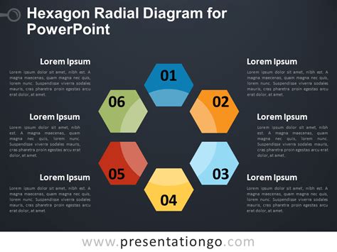 Hexagon Radial Diagram for PowerPoint - PresentationGO.com