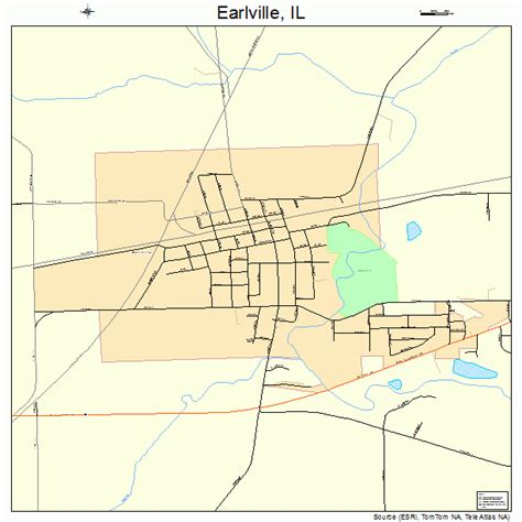 Earlville Illinois Street Map 1721540