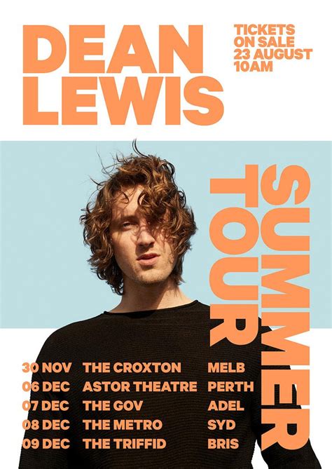 DEAN LEWIS “BE ALRIGHT” CLAIMS #1 on ARIA SINGLES CHART + ANNOUNCES NATIONAL TOUR | Eventalaide