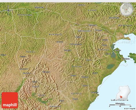 Satellite 3D Map of Masaka