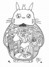 Hayao Miyazaki Coloring Pages sketch template