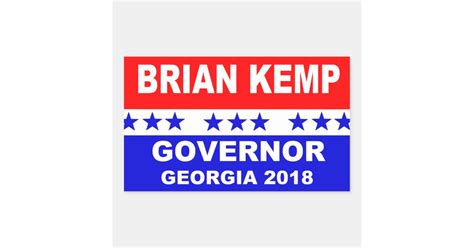 Brian Kemp Governor Georgia 2018 Sticker | Zazzle