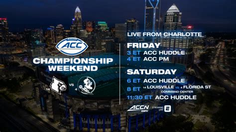 ACC Network to Offer Extensive Coverage of 2023 ACC Football Championship Game from Charlotte ...