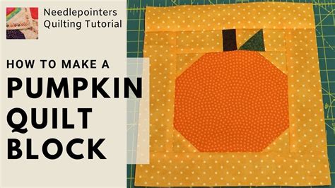 Pumpkin Quilt Block Tutorial - YouTube