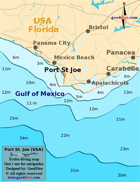 Port St. Joe Map - GoodDive.com | Port st joe florida, Port st joe ...