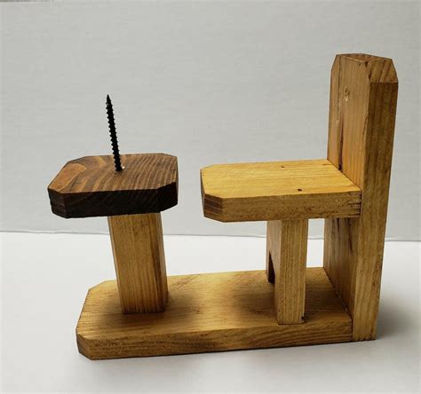 Handmade Wooden Squirrel feeder chair and table