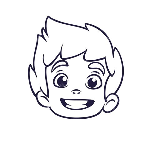 Happy Boy Cartoon Vector Art PNG, Happy Cartoon Boy Head Outline, Car Drawing, Cartoon Drawing ...