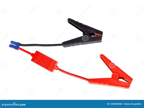 Car Battery Jumper Cable for Charger or Booster Stock Photo - Image of ...