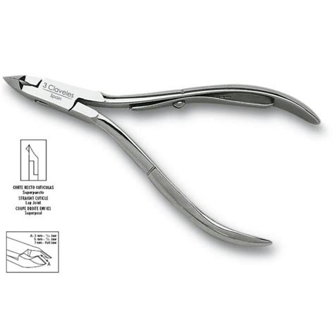 Cuticle Nipper Nickel Plated 10 cms | Jaw 3,5,7mm | 3 Claveles Professional