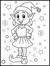 Elf Coloring Page Printable sketch template