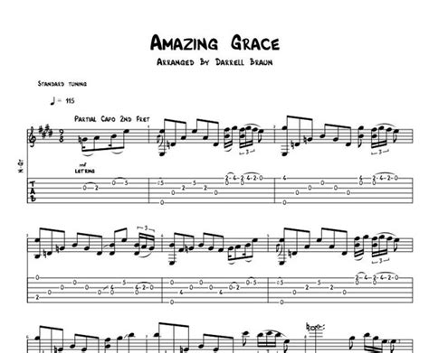 Amazing Grace Celtic Acoustic Guitar Sheet Music