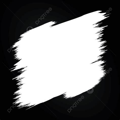 Black Brush Frame Border Illustration, Brush Photobook, Brush Stroke, Ink PNG and Vector with ...