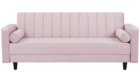 Buy Habitat Preston Clic Clac Velvet Sofa Bed - Pink | Sofa beds | Argos