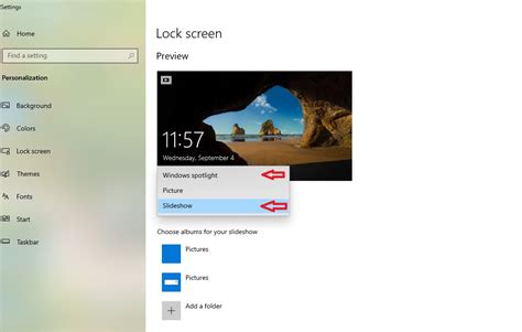 Lockscreen slideshow not working - Microsoft Community