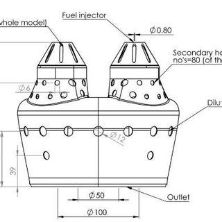 Geometry of investigated combustion chamber [1] | Download Scientific ...