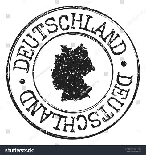 Germany Stamp Silhouette Map Postal Passport Stock Vector (Royalty Free) 1186410223 | Shutterstock