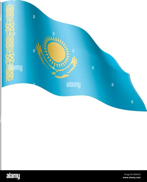 Kazakhstan flag, vector illustration Stock Vector Image & Art - Alamy