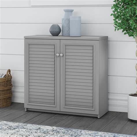 Fairview Small Storage Cabinet with Doors in Cape Cod Gray - Engineered ...