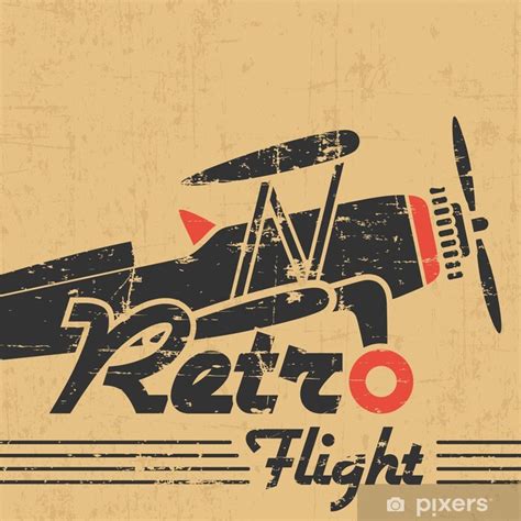 Poster Vintage plane - PIXERS.FR