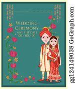 900+ Clip Art Indian Wedding Card Invitation Template | Royalty Free - GoGraph